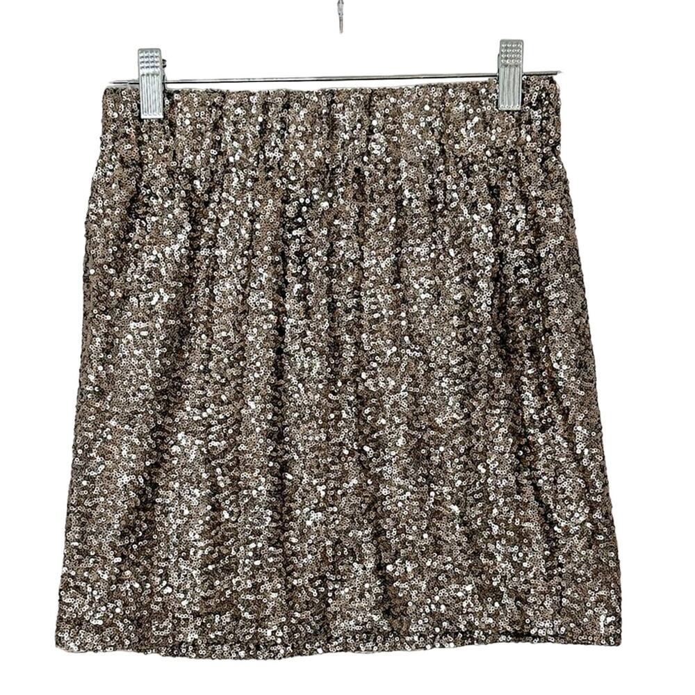 Lovers & Friends Bronze Sequin Mini Skirt, EUC, Size Small